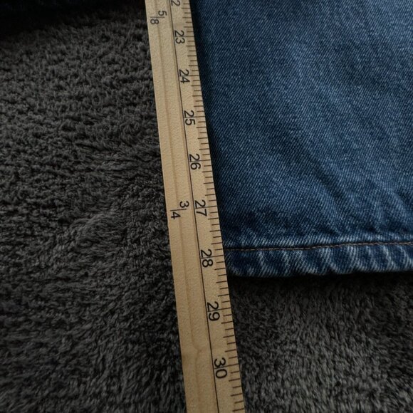 LL Bean Double L Jeans Flannel Lined Denim Men Blue Women Cotton Size 10 Regular - Picture 8 of 16